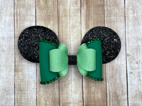 Green Mouse Ears Bow