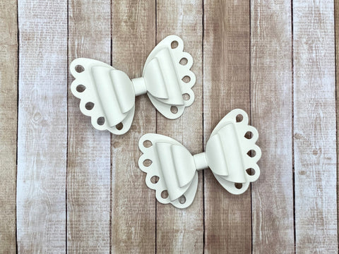 GLOW White Butterfly Hole Piggies