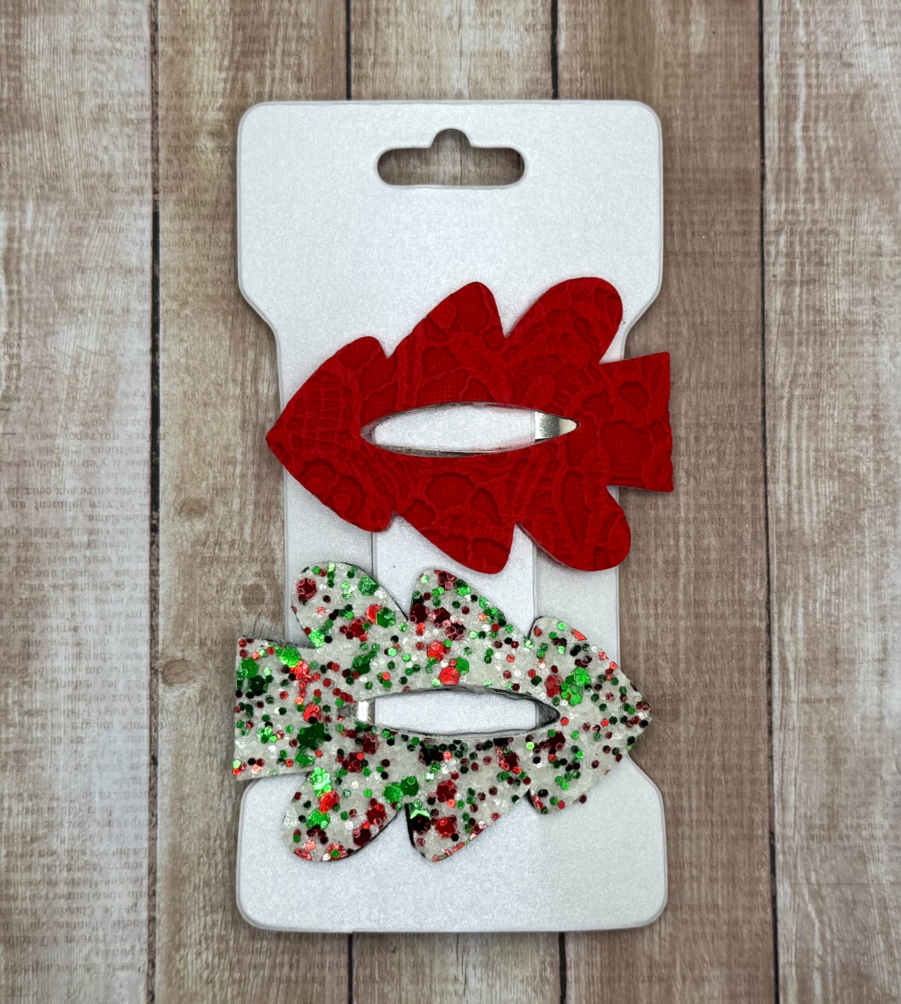 Red Lace Tree Snapclip Set