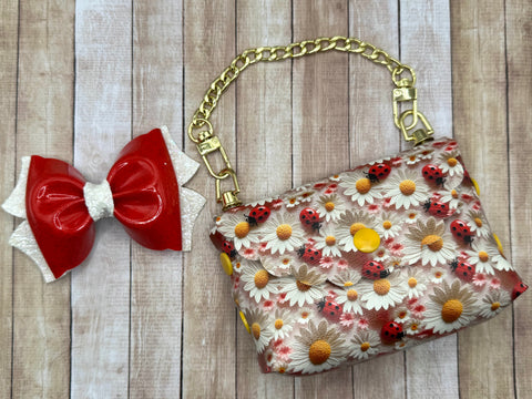 Ladybug Purse & Bow Set