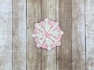 Pink Snowflake Snapclip
