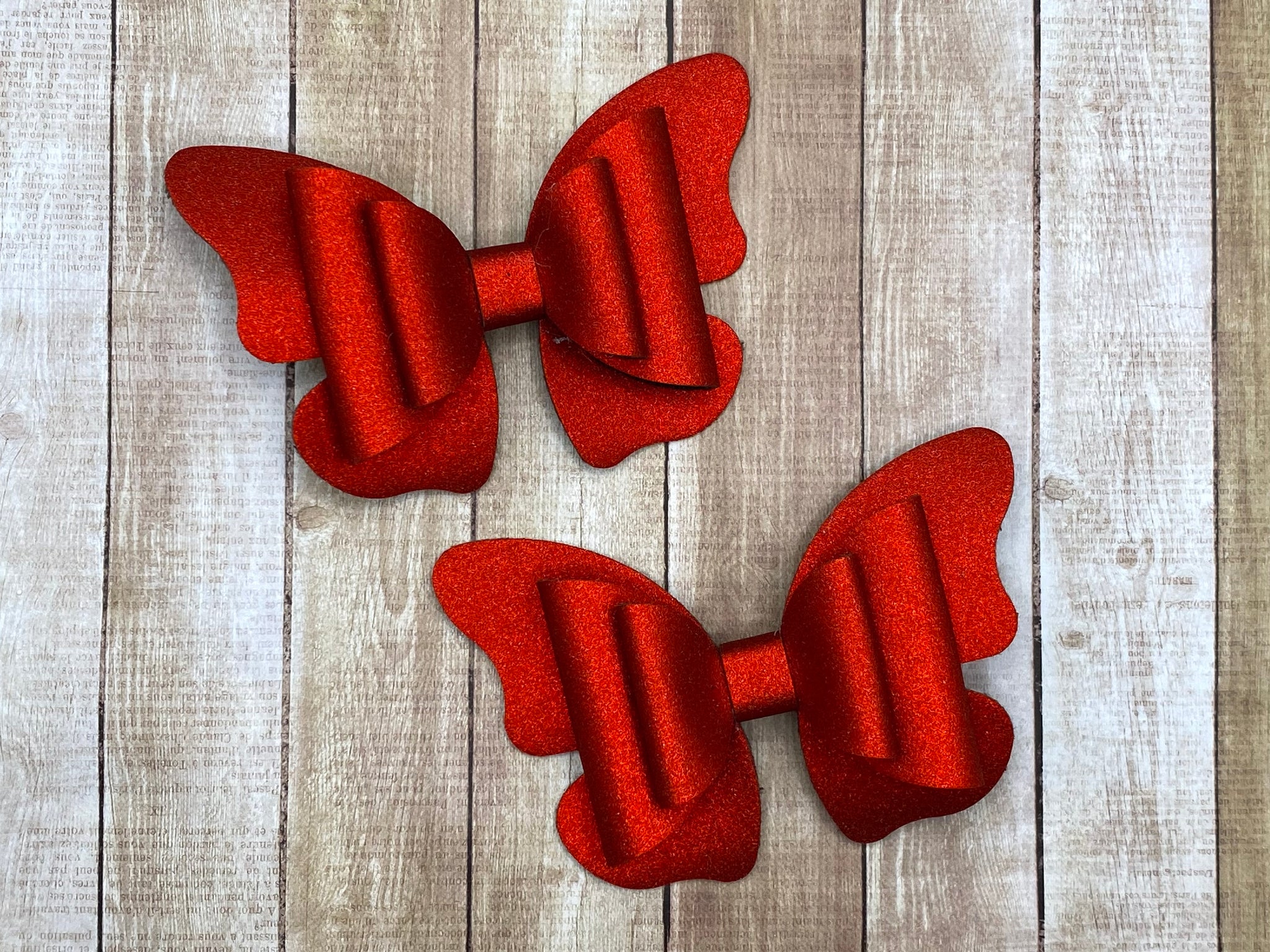 Red Shimmer Butterfly Piggies