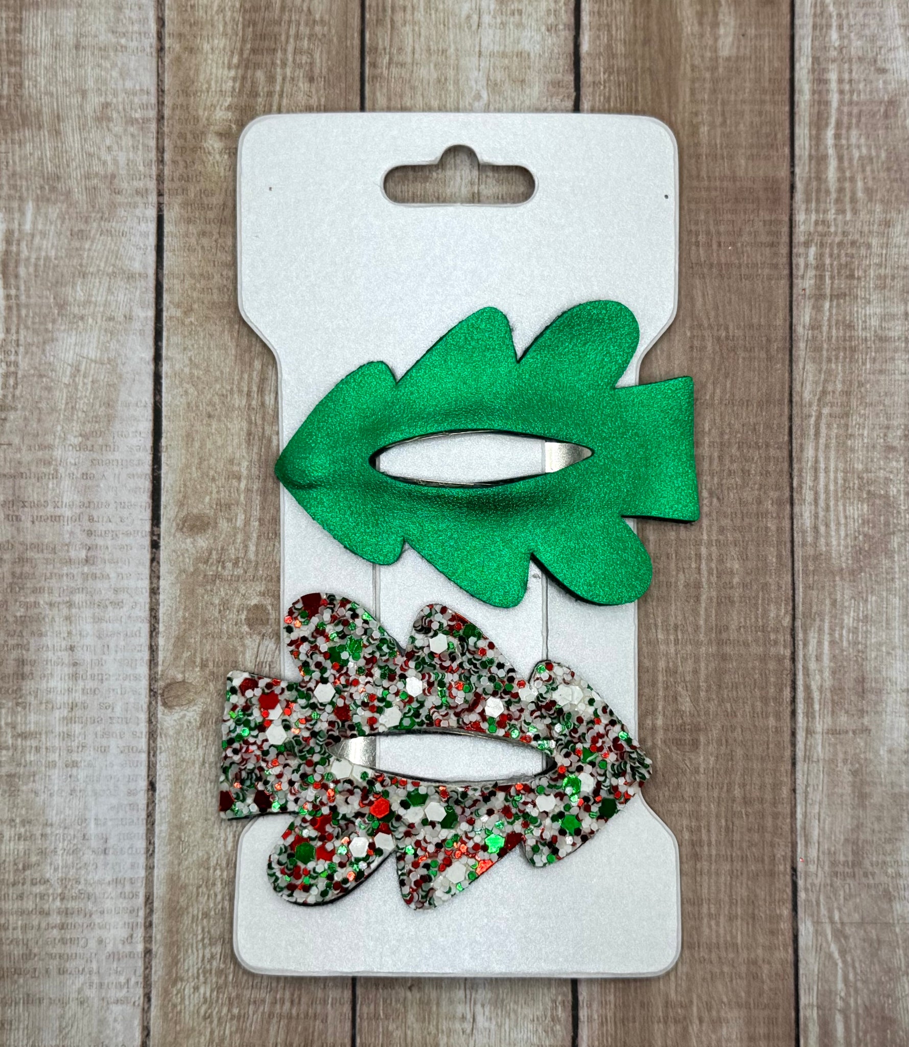 Green Shimmer Tree Snapclip Set