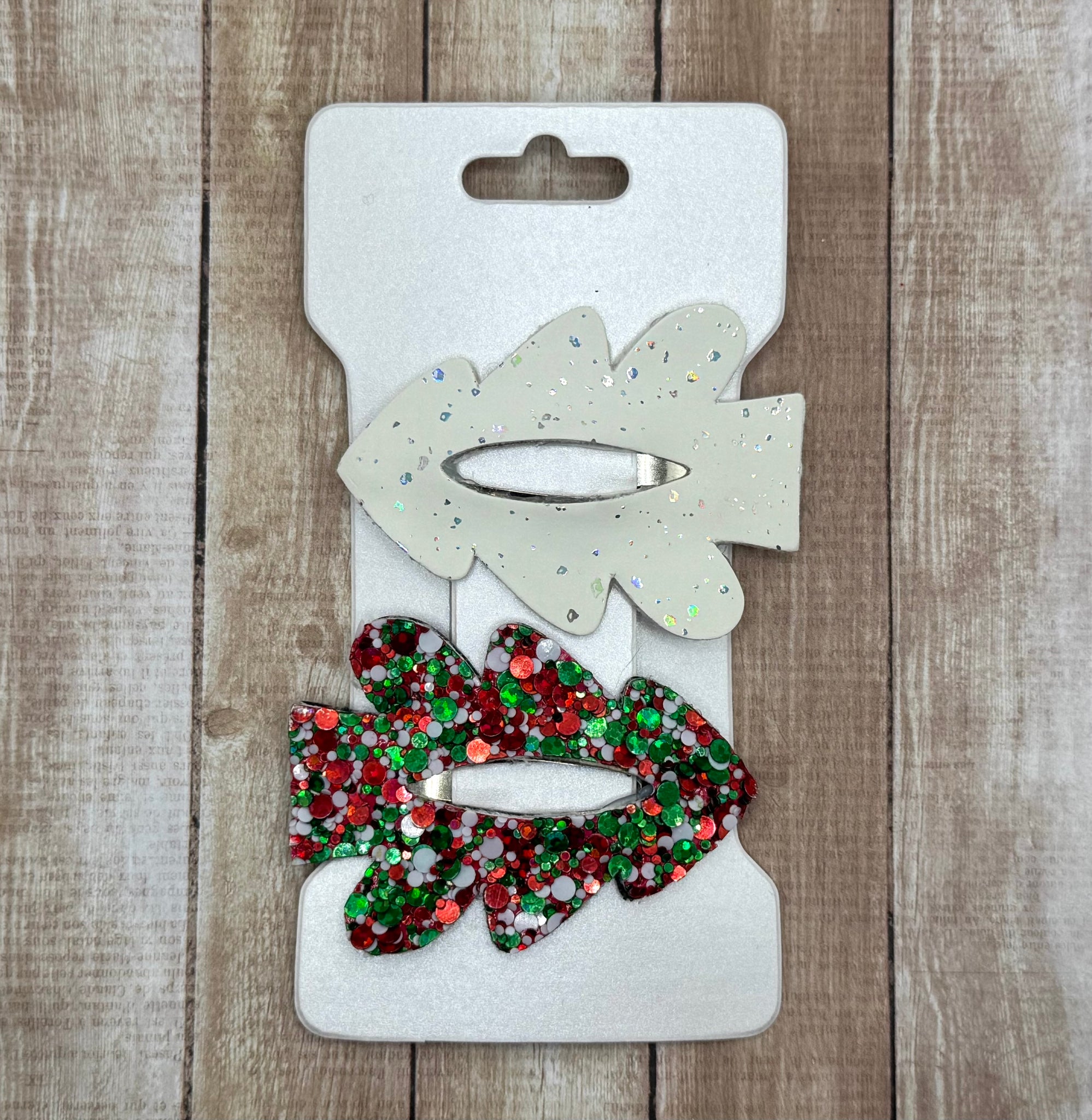 White Sparkle Tree Snapclip Set