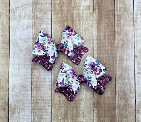 Purple Floral Fancy Piggies