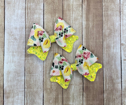 Yellow Floral Fancy Piggies