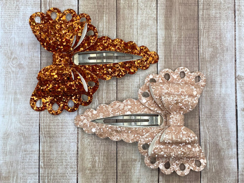 Orange Butterfly Snapclip Set