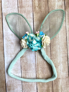 Bunny Ears Blue Headband