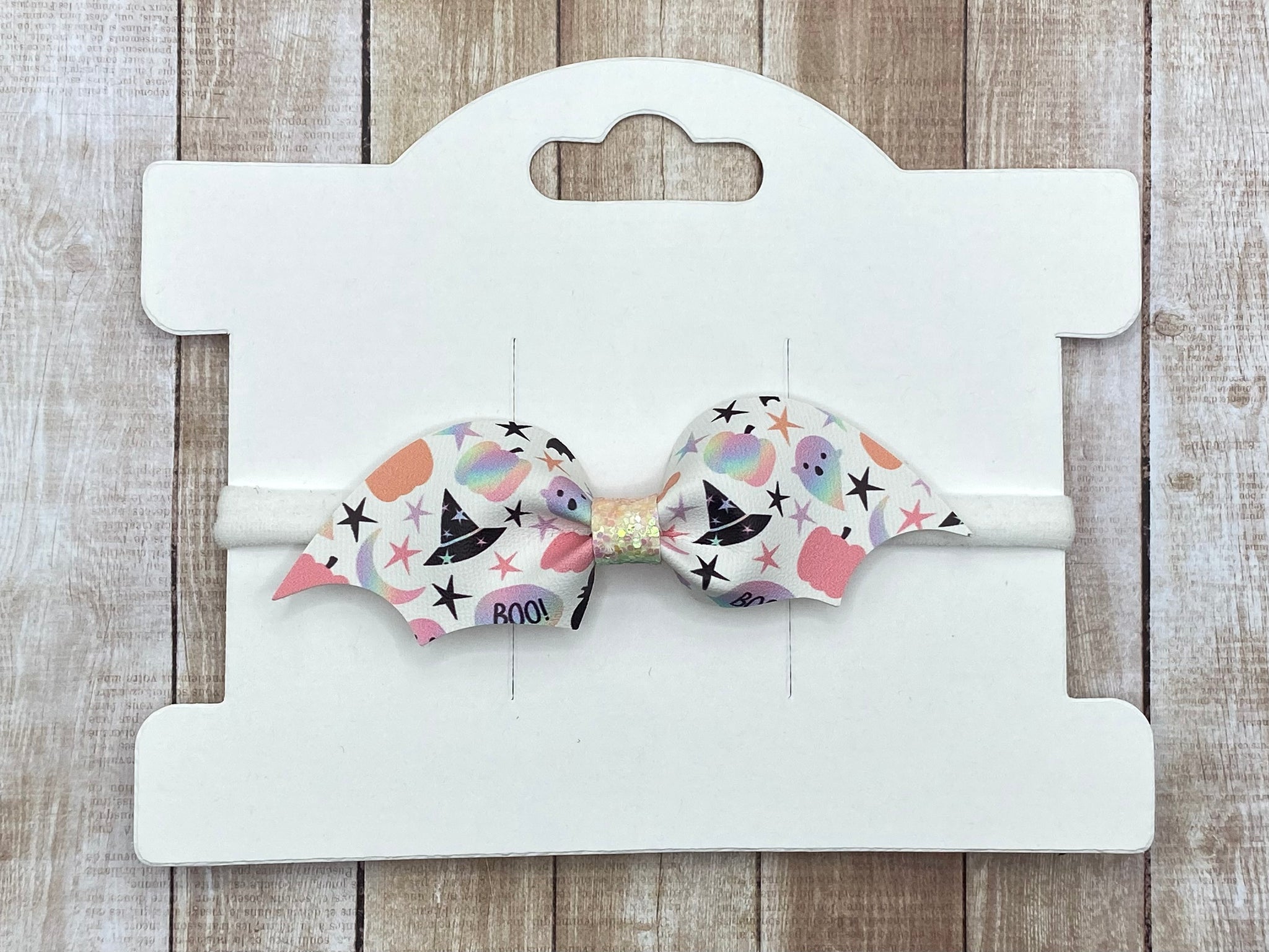 Pastel Halloween Bat Headband