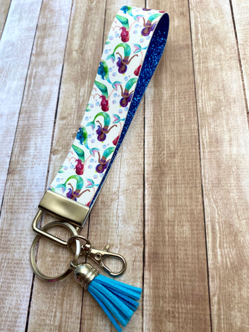 Mermaid Glitter Blue Keychain