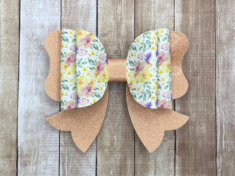 Sunset Floral Pretty Bow