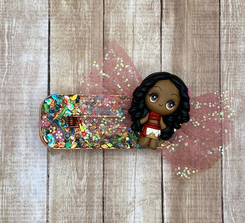 Hawaiian Princess Resin Clip