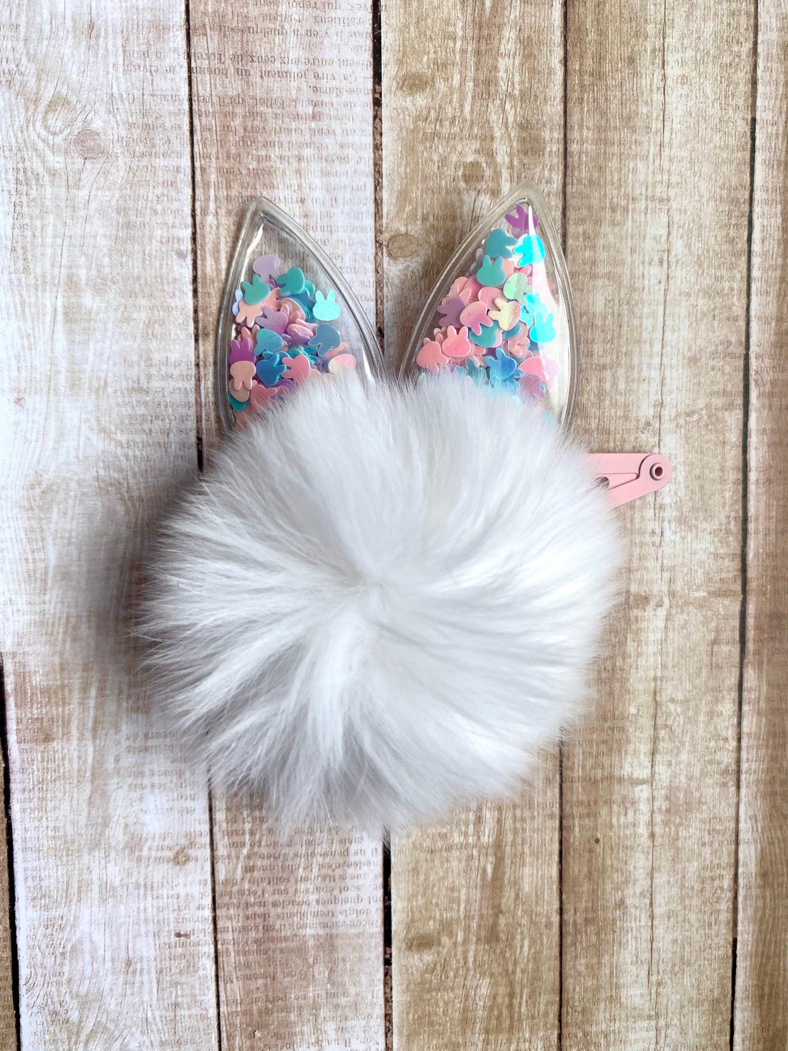 Bunny Pompom Clips