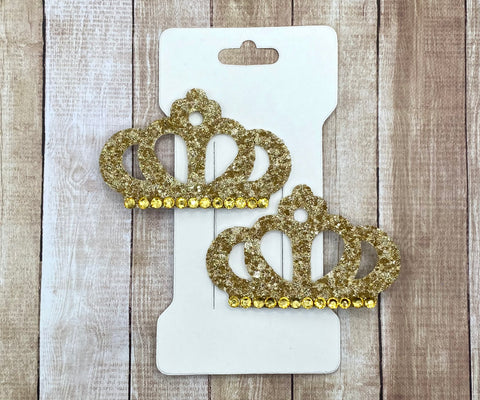 Gold Mini Crown Clips