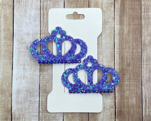 Purple Mini Crown Clips