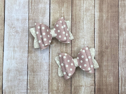 Blush Polka Dot Micro Piggies